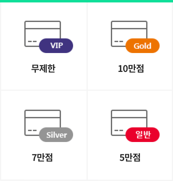 등급별 포인트